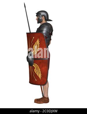Soldat romain impérial - vue de gauche Banque D'Images