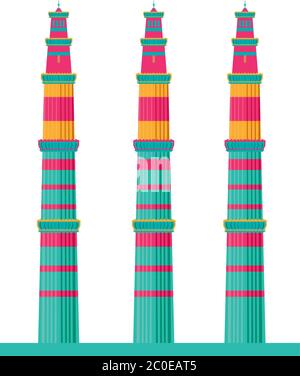indian towers structure temple icône vecteur illustration design Illustration de Vecteur