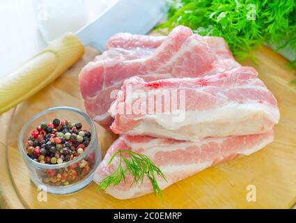 viande crue Banque D'Images