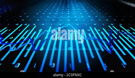 Graphique boursier de la économie financière Banque D'Images