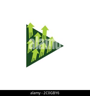 Flèches déplacement simple logo rapide Illustration de Vecteur