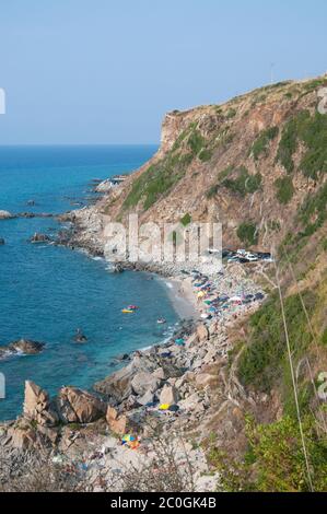 Zambrone, une petite ville près de la mer en Calabre Banque D'Images