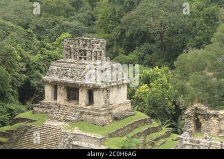 Temple Maya, Palenque Banque D'Images