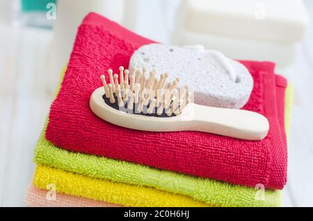 serviettes de bain Banque D'Images