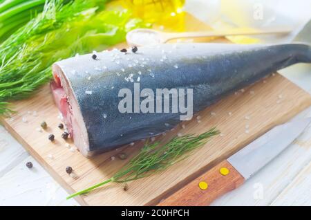 thon cru Banque D'Images