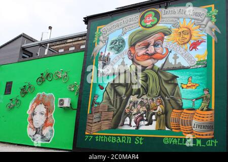 Shenanigans Irish Ale House, rue Tithebarn, Liverpool Banque D'Images