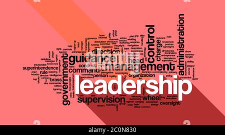 Concept de leadership dans le collage de mots Banque D'Images