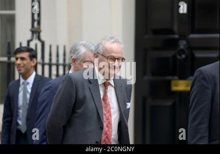 Lord Theodore Agnew (ministre d’État au Cabinet et au Trésor de sa Majesté), rue Downing avant le budget, le 11 mars 2020. Choeur Banque D'Images