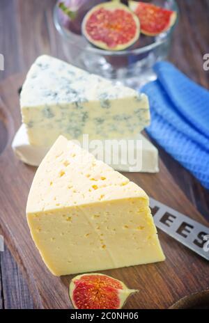 fromage et figues Banque D'Images