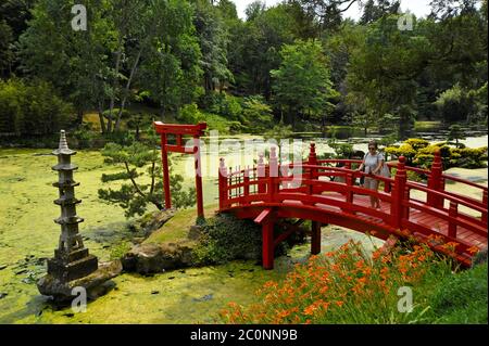 Jardins japonais Maulevrier France. Banque D'Images