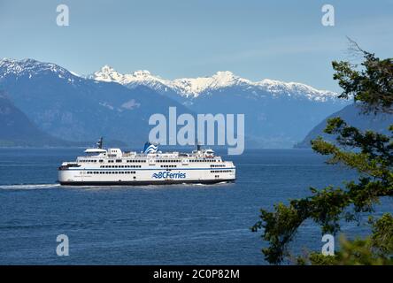 West Vancouver (Colombie-Britannique), Canada – le 20 mai 2017. BC Ferry Howe Sound Banque D'Images