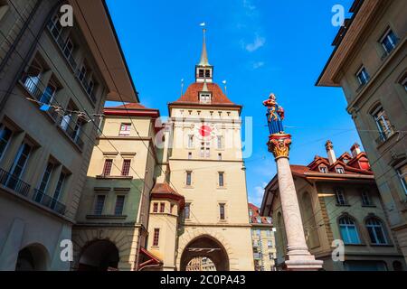 Kafigturm est une tour médiévale historique de la ville de Berne en Suisse Banque D'Images