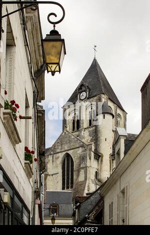 L'église de Saint Aignan une ville de marché classique dans la Loire en France Banque D'Images