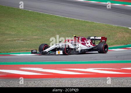 MONTMELLO, ESPAGNE-10 MAI 2019 : alfa Romeo Racing C38 Formule 1 (pilote: Antonio Giovinazzi) Banque D'Images