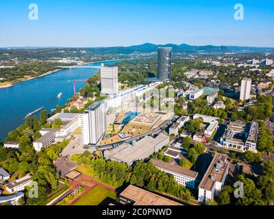 Gouvernement fédéral Bundesviertel vue panoramique aérienne du district dans la ville de Bonn en Allemagne Banque D'Images
