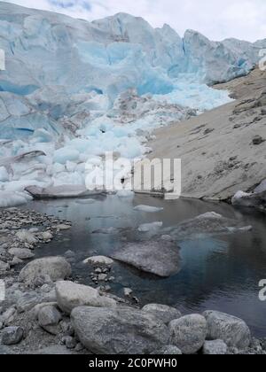 Bras de glacier de Jostedalsbreens Nigardsbreen Banque D'Images