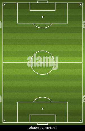 Football vertical réaliste - Illustration du terrain de football Banque D'Images