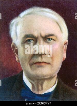 THOMAS ALVA EDISON (1847-1931) inventeur et homme d'affaires américain vers 1922 Banque D'Images