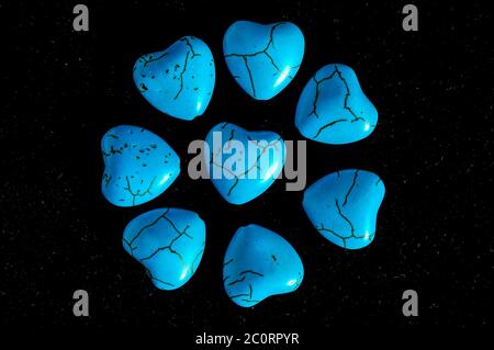 Howlite bleu turquoise Gem Stone Banque D'Images