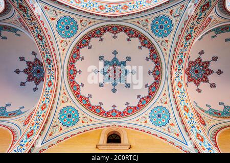 Manavgat, TURQUIE - 08 NOVEMBRE 2019 : Merkez Kulliye Cami ou la Mosquée centrale Manavgat est la plus grande mosquée de la région d'Antalya en Turquie Banque D'Images