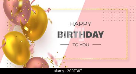 Bannière joyeux anniversaire. Illustration de Vecteur