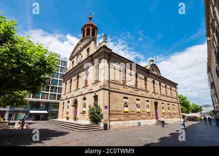 GENÈVE, SUISSE - 20 JUILLET 2019 : l'église du Temple de la Fusterie ou de la Menuiserie est une église réformée située dans le centre de la ville de Genève, à Suissan Banque D'Images