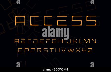 Lettres d'architecte. Style géométrique alphabet. La police majuscule pour les jeux, ad, logos, bannière, monogramme et poster. Typographie vecteur conception. Illustration de Vecteur