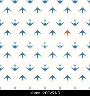 Motif hirondelles. Texture des oiseaux. Illustration de Vecteur