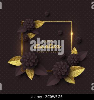 Joyeuses Pâques carte de vœux. Illustration de Vecteur