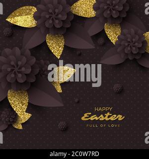 Joyeuses Pâques carte de vœux. Illustration de Vecteur