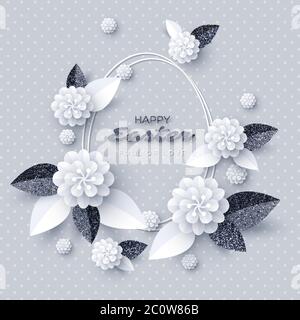 Joyeuses Pâques carte de vœux. Illustration de Vecteur