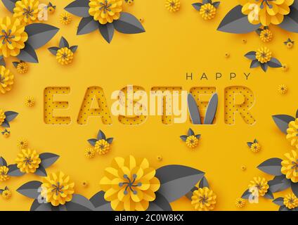 Carte de vœux de Pâques. Illustration de Vecteur