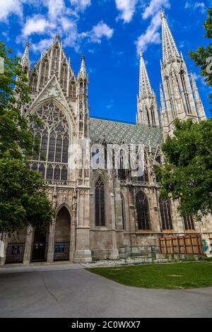 Vienne, Autriche - célèbre Votivkirche ,Eglise Votive Banque D'Images