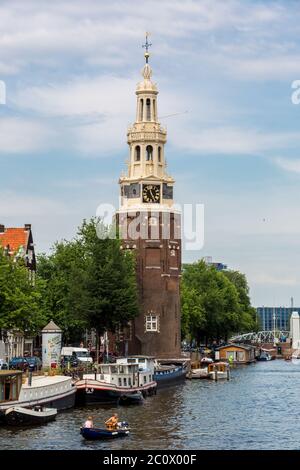 Coin Tour (Munttoren) à Amsterdam Banque D'Images