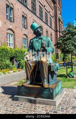 Statue de Hans Christian Andersen à Copenhague, Danemark. Banque D'Images