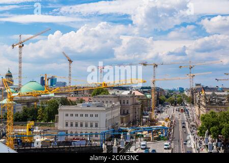 Bâtiment avec vue aérienne de Berlin Banque D'Images