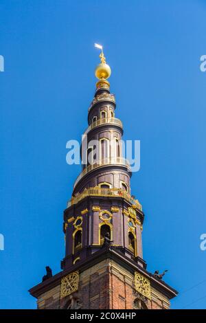 Tour de l'église à Copenhague, Danemark Banque D'Images