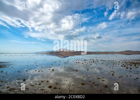 États-Unis, Utah, Comté de Davis, Parc d'état d'Antelope Island, Banque D'Images