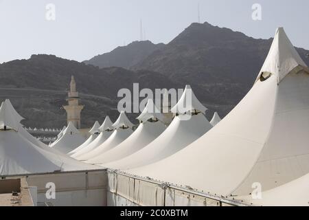 Mina dans la journée, Makkah, Arabie Saoudite, Hajj . Macca Banque D'Images