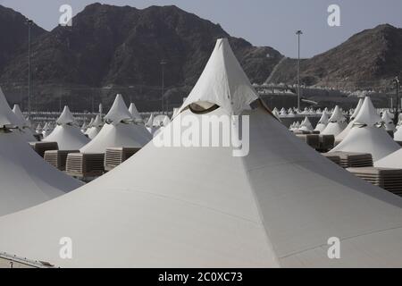 Mina dans la journée, Makkah, Arabie Saoudite, Hajj . Macca Banque D'Images