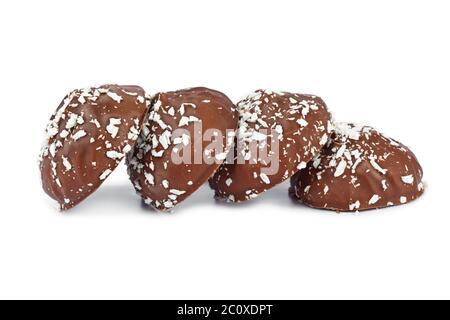 Les guimauves dans le chocolat Banque D'Images