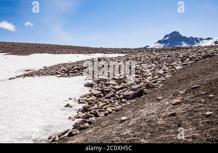 3e Burroughs Mountain et Little Tahoma, Parc national du Mont Rainier, Washington, États-Unis. Banque D'Images