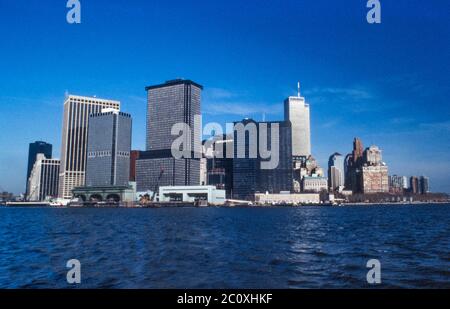 Pointe sud de New York, y compris World Trade Center Banque D'Images