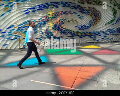 Hommes d'affaires au centre-ville. Singapour Banque D'Images