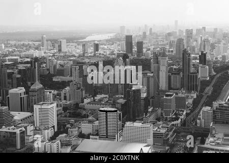 La ville de Bangkok. Vue de la ville depuis le plus haut building de Thaïlande, la tour Baiyoke Banque D'Images