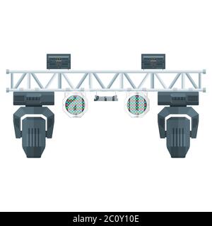 équipement d'éclairage de concert à structure plate en métal Banque D'Images