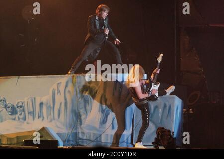 RIO DE JANEIRO, 22.09.2013: Iron Maiden se produit au Sunset Stage of Rock à Rio V à Rio de Janeiro (Néstor J. Beremnum / Alamy News) Banque D'Images