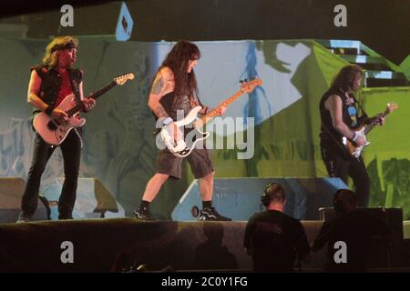 RIO DE JANEIRO, 22.09.2013: Iron Maiden se produit au Sunset Stage of Rock à Rio V à Rio de Janeiro (Néstor J. Beremnum / Alamy News) Banque D'Images