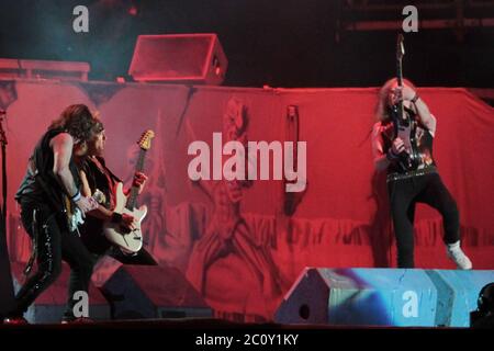 RIO DE JANEIRO, 22.09.2013: Iron Maiden se produit au Sunset Stage of Rock à Rio V à Rio de Janeiro (Néstor J. Beremnum / Alamy News) Banque D'Images