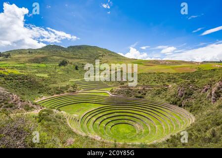 123RF.com terrasses agricoles à Moray, Cusco, Pérou Banque D'Images